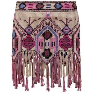 Isabel Marant Pink and Black Embellished Mini Skirt